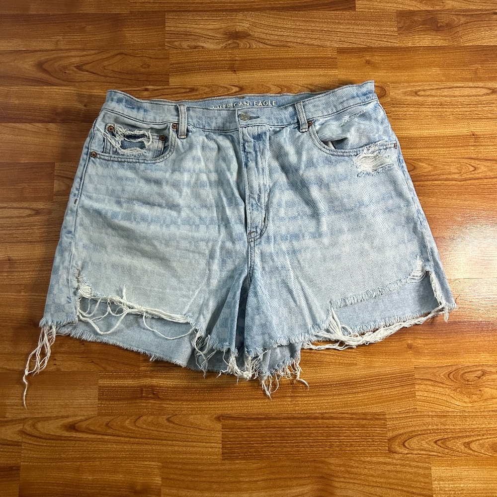 AE high waisted boyfriend jean shorts